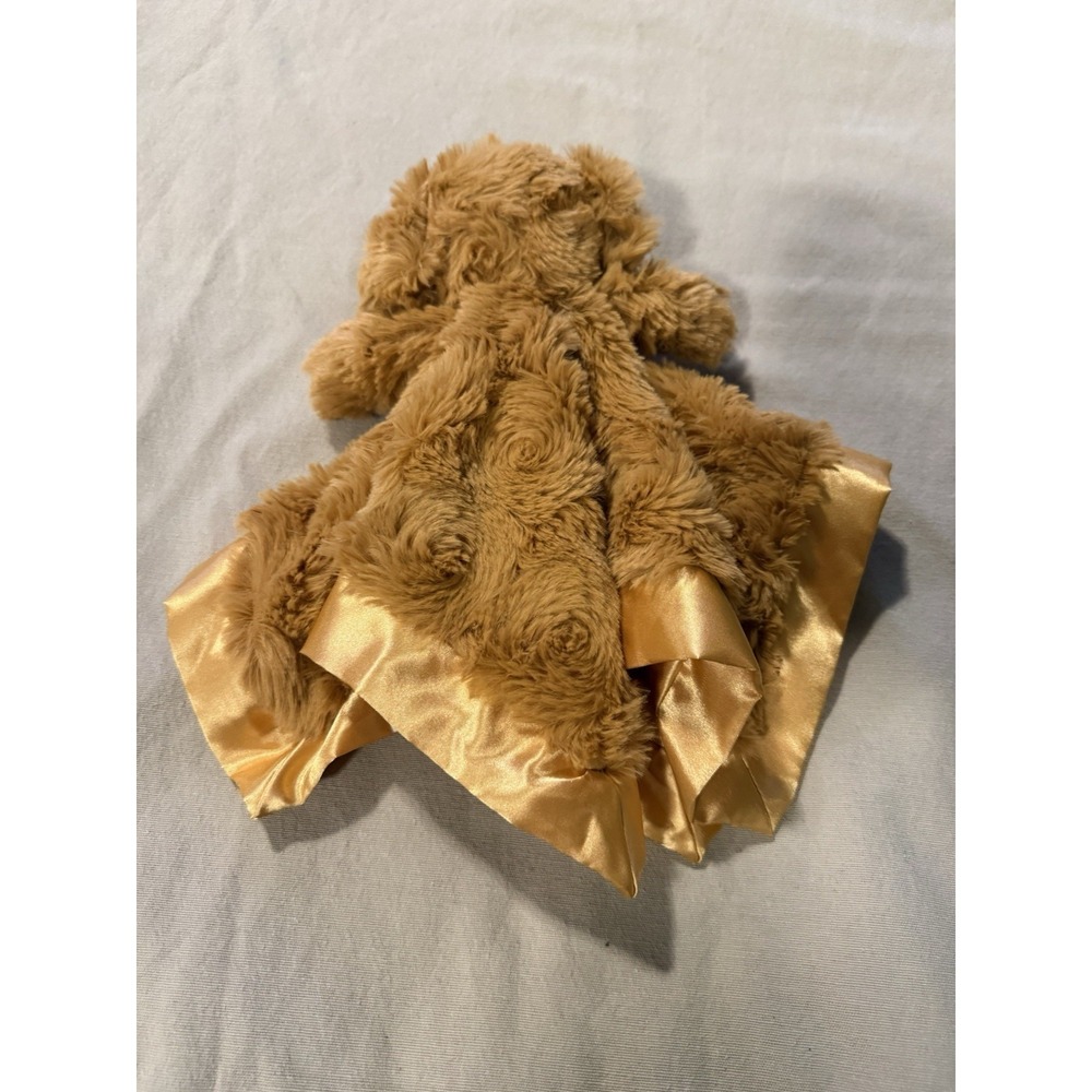 Cloud Island Puppy Dog Lovey Security Blanket Brown Golden Doodle Satin - Picture 3 of 7